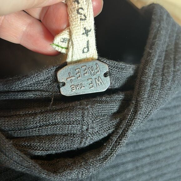 Free people we the free lover rib thermal split back top small black - Picture 6 of 6